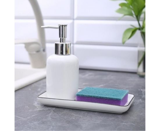 Бытовая губка Доляна Стандарт с чистящим слоем, 5 шт, 9х6х2,5 см 672772 – изображение 5