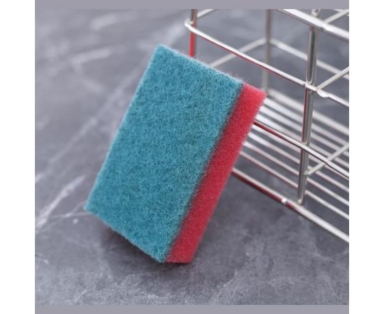 Бытовая губка Доляна Эконом с чистящим слоем, 10 шт, 7.5х4.5х2.5 см гх002 672767 – изображение 6