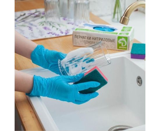 Бытовая губка Доляна Стандарт с чистящим слоем, 5 шт, 9х6х2,5 см 672772 – изображение 7