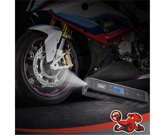 Компрессор-Power Bank DSV 3в1 беспроводной 4500мАч, LED фонарь, USB/Type-C, чехол 208100 – изображение 8