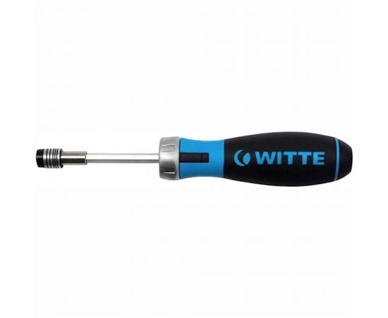 Реверсивная отвертка WITTE PRO BITDRIVE Ratchet с трещоткой и набором бит в рукоятке 468021000 