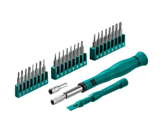 Отвертка для точных работ KRAFTOOL Precision-28 со сменными битами, 28 предметов 25677 
