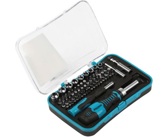 Отвертки с набором бит Smartbuy 65 предметов, 2 отвертки, 52 биты, 9 головок, CR-V SBT-SCBS-65P1 