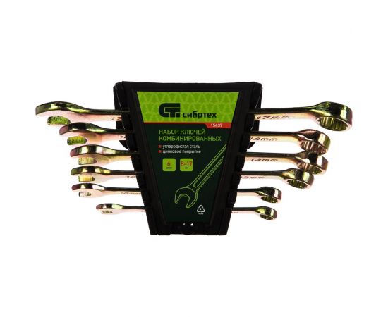 Набор комбинированных ключей 8-17мм, 6шт СИБРТЕХ 15437 