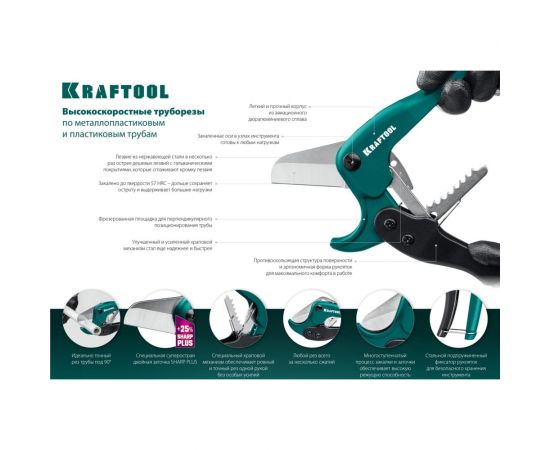 Высокоскоростной труборез по пластиковым трубам KRAFTOOL Expert-25 до 25 мм 23381-25_z01 – изображение 16