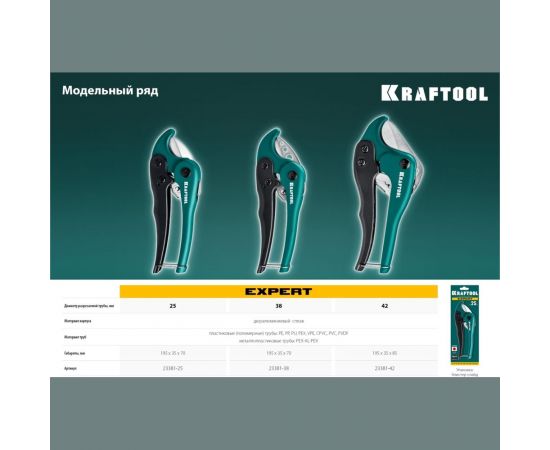 Высокоточный труборез по пластиковым трубам KRAFTOOL Expert-42 до 42 мм 23381-42_z02 – изображение 17