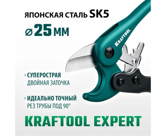 Высокоскоростной труборез по пластиковым трубам KRAFTOOL Expert-25 до 25 мм 23381-25_z01 – изображение 2