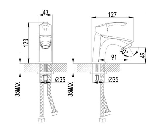 Смеситель для раковины Lemark Plus Strike LM1106C – изображение 2