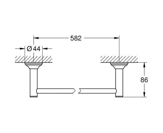 Держатель для банного полотенца Grohe Essentials Authentic 582 мм 40653001 – изображение 2