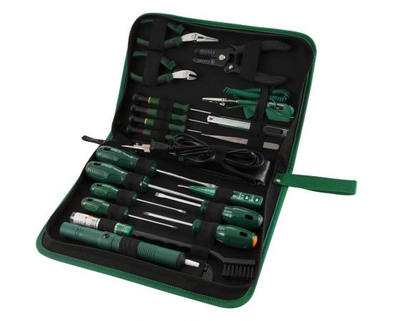 Набор инструмента для электротехнических работ Sata 22 предмета, чехол 03720 – изображение 2