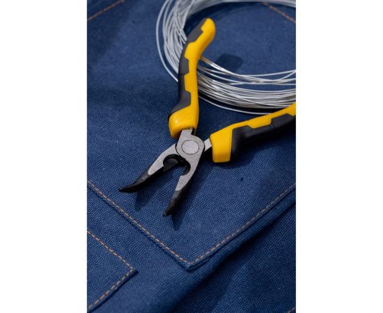 Удлиненные плоскогубцы DELI DL2306 с изогнутыми губками, 160 мм, угол загиба губок 30, сталь crv, двухкомпонентная ручка 108826 – изображение 2