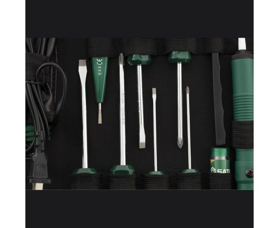 Набор инструмента для электротехнических работ Sata 22 предмета, чехол 03720 – изображение 3