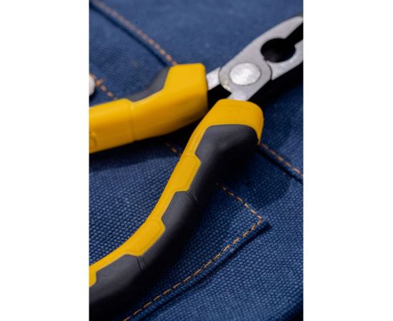 Удлиненные плоскогубцы DELI DL2306 с изогнутыми губками, 160 мм, угол загиба губок 30, сталь crv, двухкомпонентная ручка 108826 – изображение 3