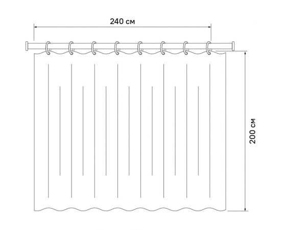 Штора для ванной комнаты IDDIS 200*240 см, полиэстер, ID, floating balloon 240P24RI11 – изображение 3