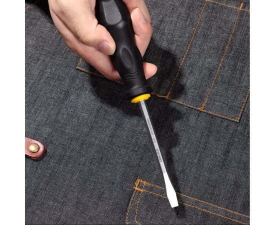 Ударная шлицевая отвертка DELI dl6270041 со сквозным хвостовиком, SL6x100 мм 104559 – изображение 4