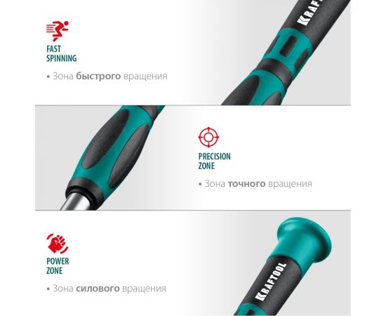Отвертка для точных работ KRAFTOOL Precision-51 со сменными битами 51 предмет 25691 – изображение 4