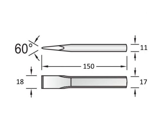 Слесарное зубило NORGAU 18x150 мм N95-18X150 075311150 – изображение 4