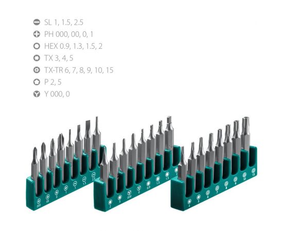 Отвертка для точных работ KRAFTOOL Precision-28 со сменными битами, 28 предметов 25677 – изображение 5
