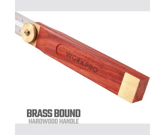 Малка угломер WORKPRO деревянная ручка 230мм WP264006 – изображение 5