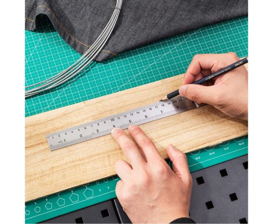 Стальная линейка DELI dl8030y 300 мм, нержавеющая сталь 104498 – изображение 5