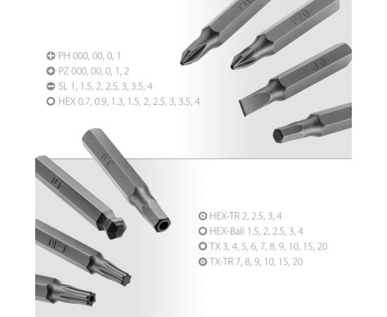 Отвертка для точных работ KRAFTOOL Precision-51 со сменными битами 51 предмет 25691 – изображение 6