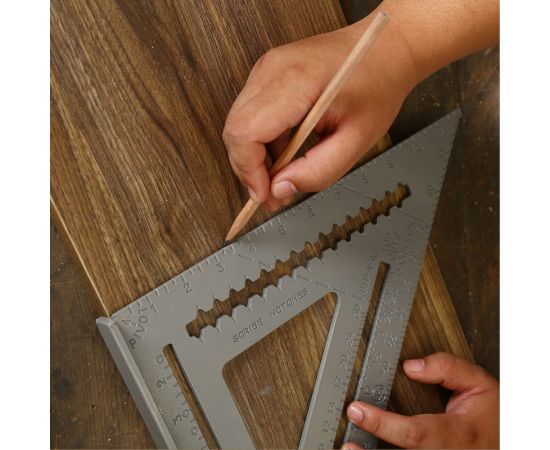 Алюминиевая треугольная линейка DEKO DKM305-430-305 DEKO (3638) 041-0261 – изображение 6