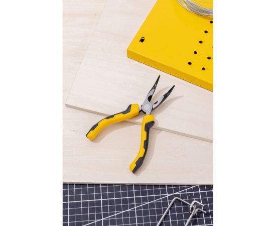 Удлиненные плоскогубцы DELI DL2306 с изогнутыми губками, 160 мм, угол загиба губок 30, сталь crv, двухкомпонентная ручка 108826 – изображение 8