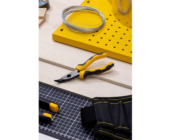 Удлиненные плоскогубцы DELI DL2306 с изогнутыми губками, 160 мм, угол загиба губок 30, сталь crv, двухкомпонентная ручка 108826 – изображение 9