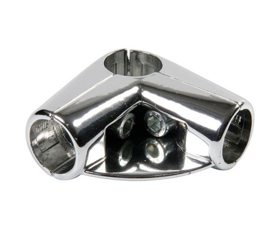 Соединитель 3-х труб Tech-Krep угл. с площадкой для полки, хром 1 шт - пакет 127445 