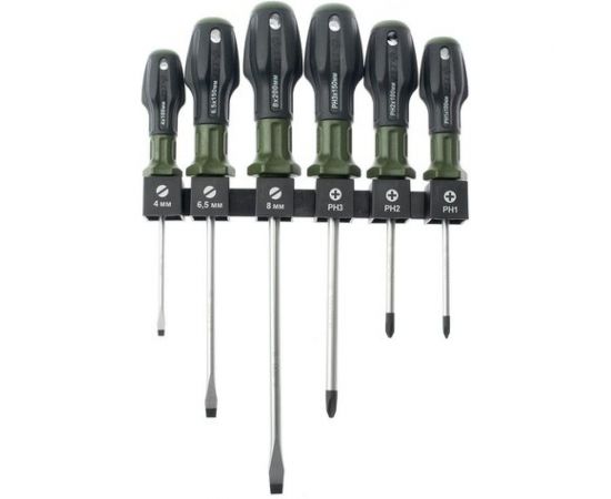 Набор отверток c 3-х компонентной ручкой 6 предметов Дело Техники 728060 