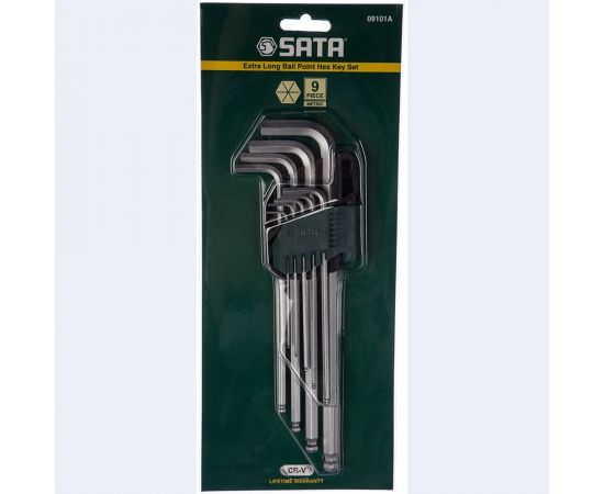 Набор удлинённых шестигранных ключей 9шт Sata 09101A 