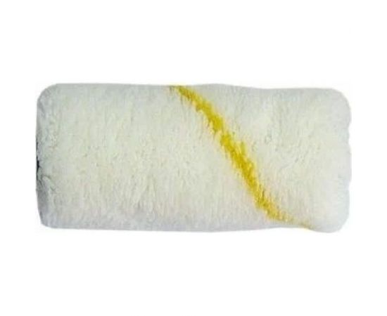 Валик Управдом полиамид, белый с желтой полосой, 100x30 мм, сменный, бюгель 6 мм 4100003180 