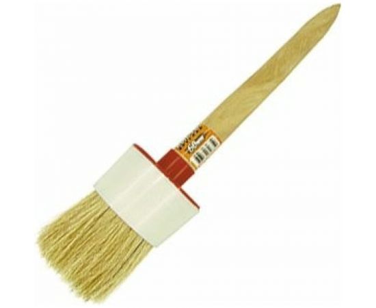 Круглая кисть Петрович натуральная щетина, деревянная ручка, диаметр 30 мм 4100000176 