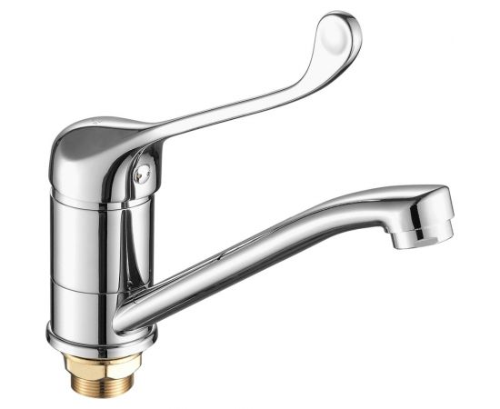 Смеситель для кухни FASHUN хром, ф40, гайка, хирургический, латунь A4554-2 