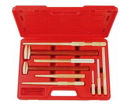 Набор медных молотков и выколоток AmPro 9 предметов T75842 