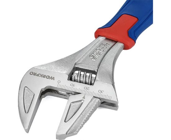 Разводной сверхширокооткрывающийся ключ WORKPRO 2 в 1 200 мм (8 дюймов) CR-V WP272014 – изображение 2