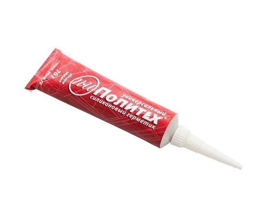 Универсальный герметик Политех (70 г; силиконовый; белый; бытовой) 6507507 – изображение 2