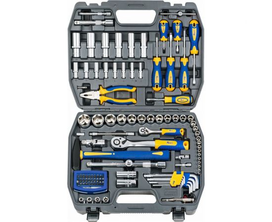 Набор инструмента KRAFT 1/2 Dr и 1/4 Dr 109 предметов KT 700678 – изображение 2