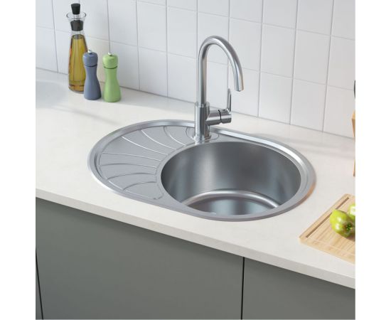 Мойка IDDIS Suno S, нерж. сталь, шелк, чаша справа, 650x460, ID SUN65SRi77 – изображение 2