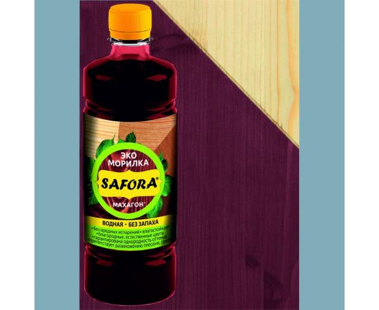 Морилка для дерева SAFORA водная, махагон, 500 мл 032 – изображение 2