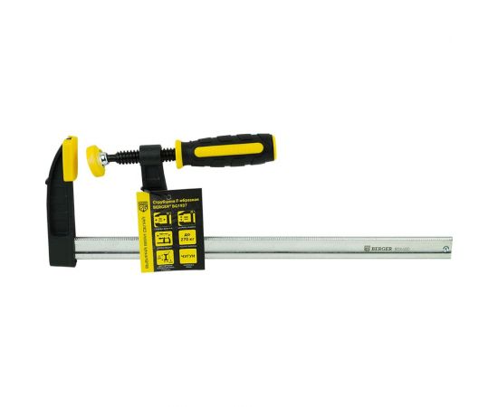 F-образная струбцина Berger BG 80*400мм, зажим до 270кг BG1937 – изображение 3