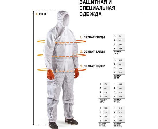 Малярный многоразовый комбинезон с наколенниками Jeta Safety Paint-Expert серый JPC155-M – изображение 4