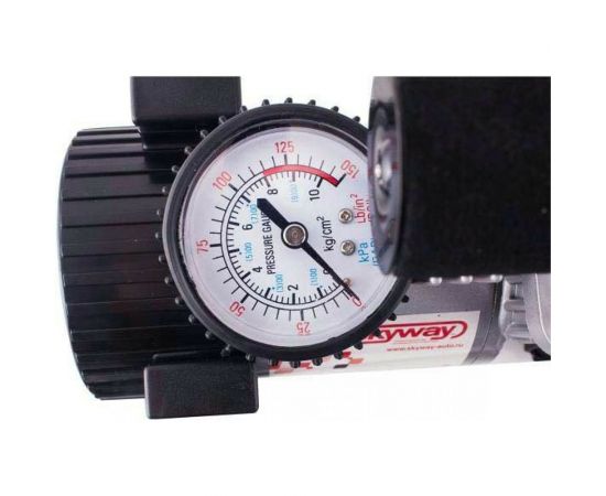 Металлический компрессор 45л/мин в прикуриватель Hi-tech Сумка, 7атм SKYWAY БУРАН-02 S02001004 – изображение 4