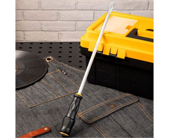 Ударная шлицевая отвертка DELI dl6270121 со сквозным хвостовиком, SL9.5x300 мм 104568 – изображение 6