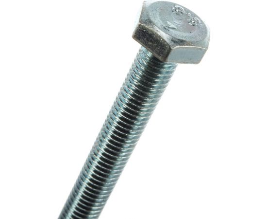 Болт Tech-Krep DIN933 с шестигранной головкой, оцинкованный М10х120 + гайка + шайба 2 шт - пакет 136918 – изображение 6