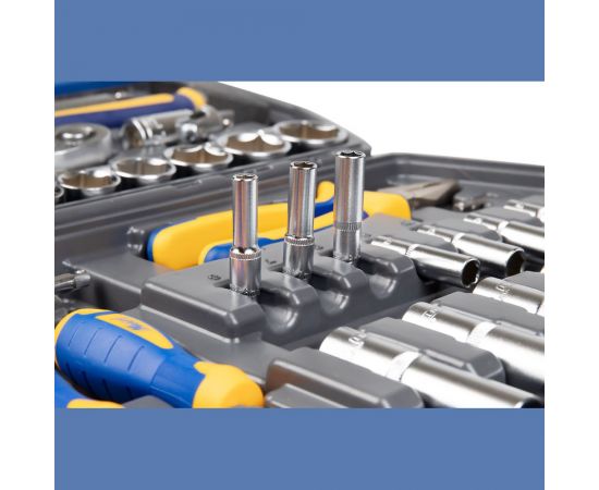 Набор инструмента KRAFT 1/2 Dr и 1/4 Dr 109 предметов KT 700678 – изображение 7