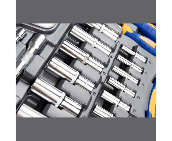 Набор инструмента KRAFT 1/2 Dr и 1/4 Dr 109 предметов KT 700678 – изображение 8