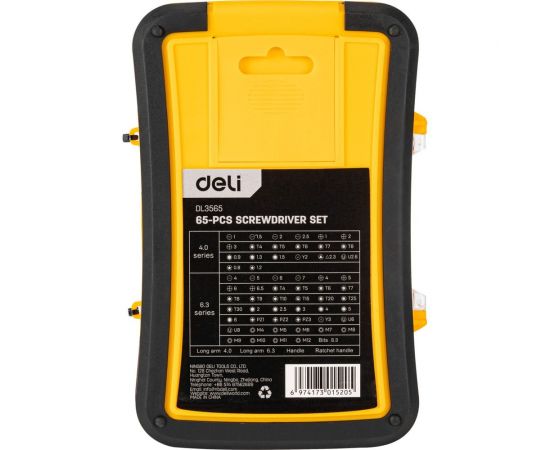 Набор прецизионных отверток DELI DL3565 65 предметов 98385 – изображение 9