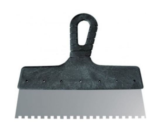 Фасадный нержавеющий зубчатый шпатель FIT IT 350 мм / зуб 10 мм 06644 