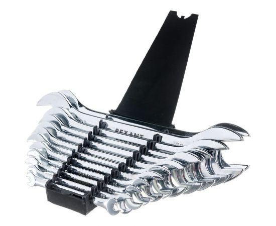 Набор рожковых ключей REXANT 6-32 мм 12 шт, CrV, полированный хром 12-5845 – изображение 2